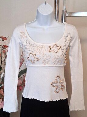 High Quality Knit Cardigan Embroidered Sweater White Soft Spring Knitwear 6